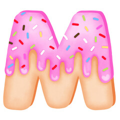 English letters drawn from the shape of cakes