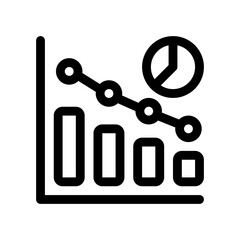 bar chart line icon