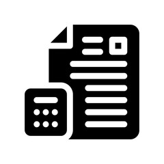 accounting glyph icon