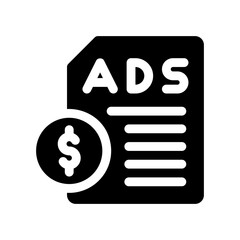 advertising glyph icon