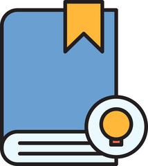 Book and Light Bulb Icon
