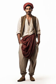Indian man in traditional wear kurta pajama or pathani dress