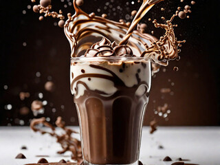 Chocolate drink splash