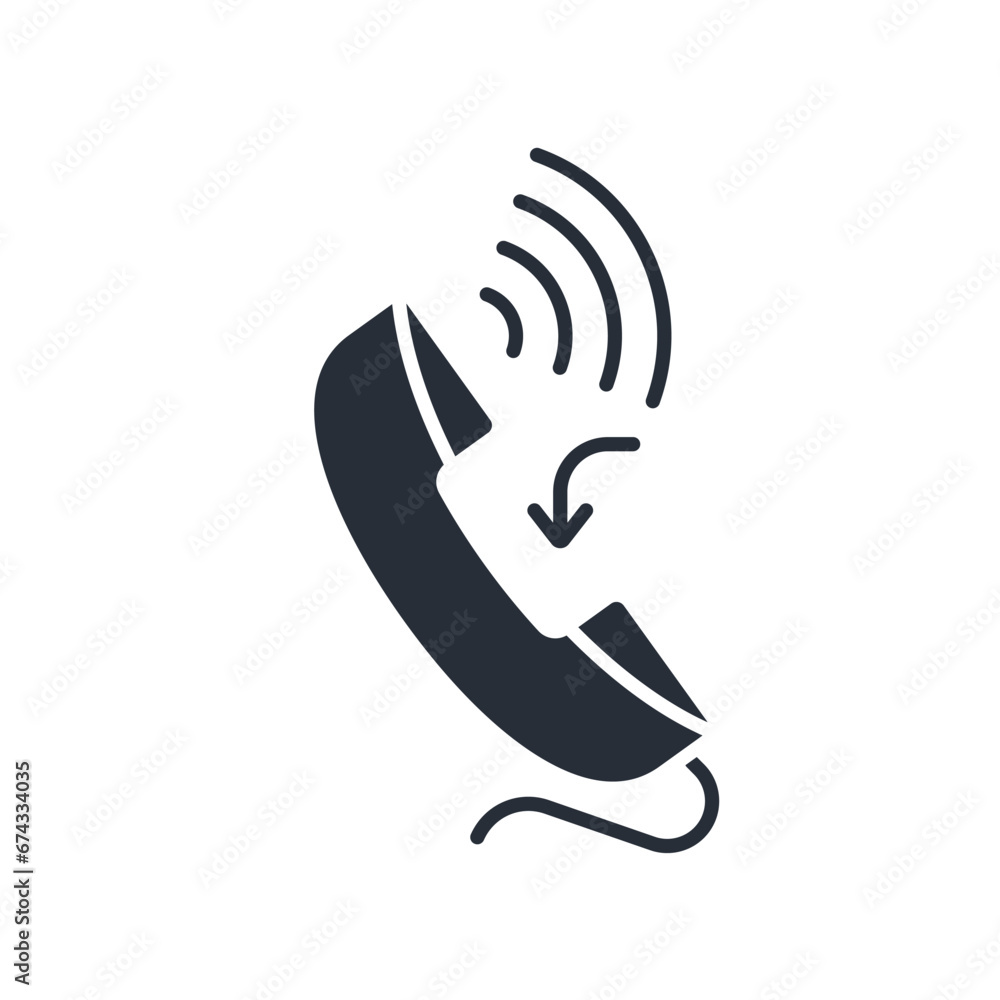 Poster phone call icon. vector.editable stroke.linear style sign for use web design,logo.symbol illustratio