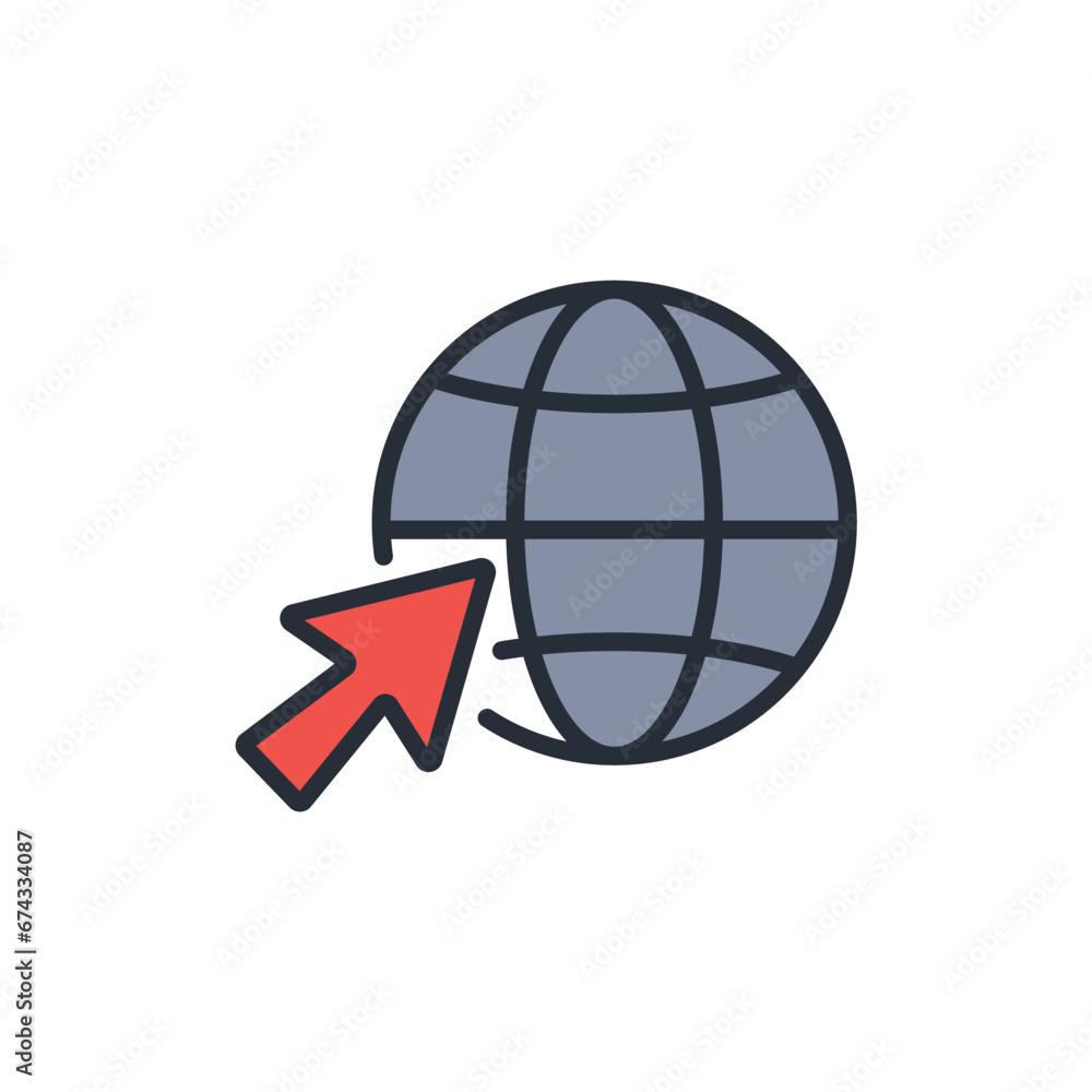 Poster website icon. vector.editable stroke.linear style sign for use web design,logo.symbol illustration.