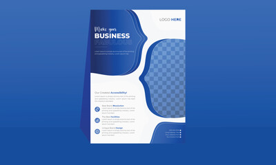 flyer template design with Unique shapes and minimalist style