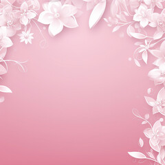 Pink background with flowers, Valentine’s day, mother’s day, spring, wedding imagery with space for text 