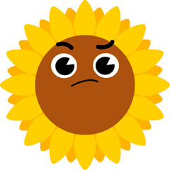 Sunflower Face Confused Thinking