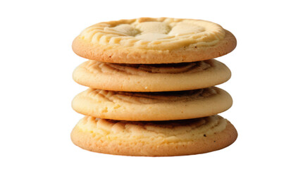 stack of cookies  transparent, white background, isolate, png