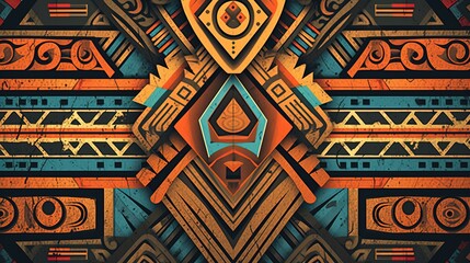 tribal patterns, digital art illustration, Generative AI