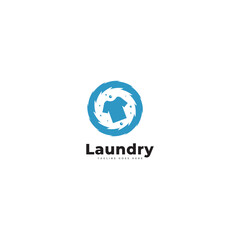 logo design laundry icon washing machine with bubbles for business clothes wash cleans modern template.