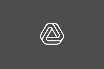 Illustration vector graphic of line art minimalist triangle. Good for logo