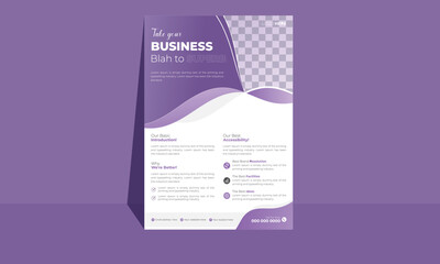New organic shapes Flyer design with abstract color.