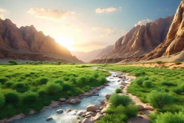 mountain river in the mountains