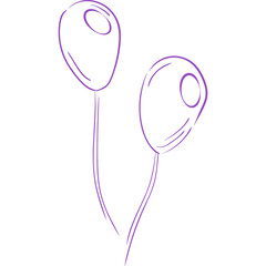 Balloon Doodle Art PNG Transparent Background