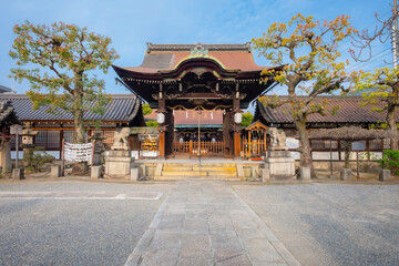 Kyoto, Japan - March 31 2023: Rokusonno shrine built in 963, enshrines MInamota no Tsunemoto the...