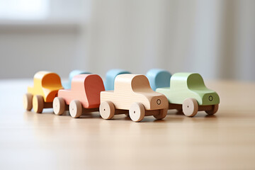 Pastel Wooden Toys for Kids: Vintage Charm in a Minimal and Colorful Collection