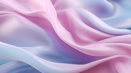 Obraz premium Abstract Pale Pink, Soft Blue, Light Lavender of flowing satin fabric or liquid in soft cool colors