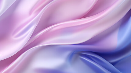 Obraz premium Abstract Pale Pink, Soft Blue, Light Lavender of flowing satin fabric or liquid in soft cool colors