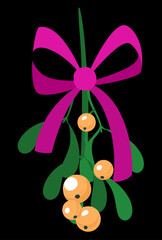 decoration in the form of a plant on a black background