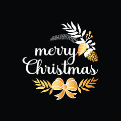 Merry Christmas t-shirt vector