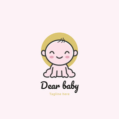 Hello baby logo, baby logo template
