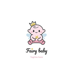 Obraz na płótnie Canvas Fairy baby logo, baby shop logo 