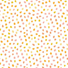 Seamless background with random orange and golden elements. Abstract ornament. Seamles abstract pattern