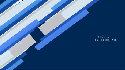 Fototapeta premium Blue overlay abstract background with white and grey color. Abstract blue background with square shapes.
