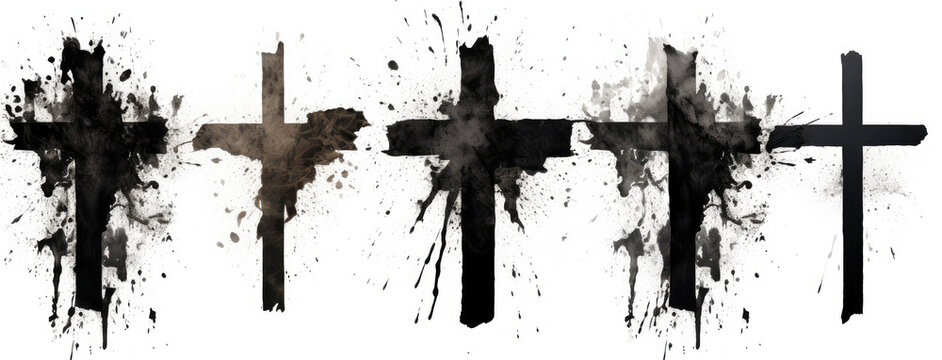 Painted christianity cross