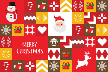 Simple flat design holiday christmas background design isolated