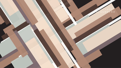 Overlapping light brown diagonal rectangles with color gradient.