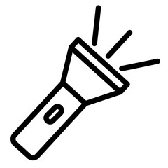 Flashlight line icon