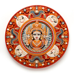 hindu god ganesh with hindu deity