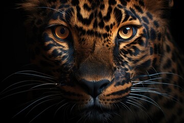 Obraz premium close up portrait of a leopard
