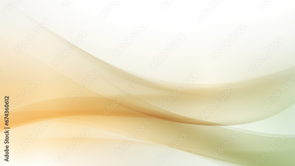 Poster abstract background with smooth wavy lines in yellow, green and white colors. high quality photo