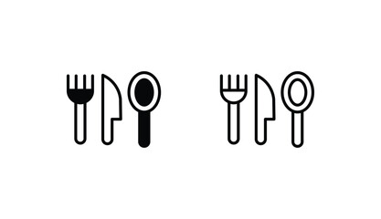 Restaurant icon design with white background stock illustration