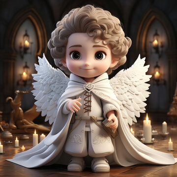 3d cartoon angel