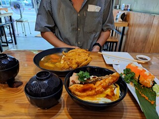 person having a plate of food