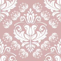 Orient classic purple and white pattern. Seamless abstract background with vintage elements. Orient pattern. Ornament for wallpapers and packaging