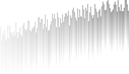 Abstract grey growing financial linear graph chart background. Vector tech design