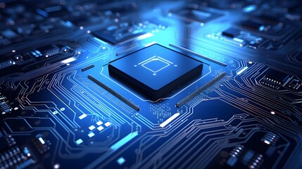 Abstract technology chip processor background circuit.
