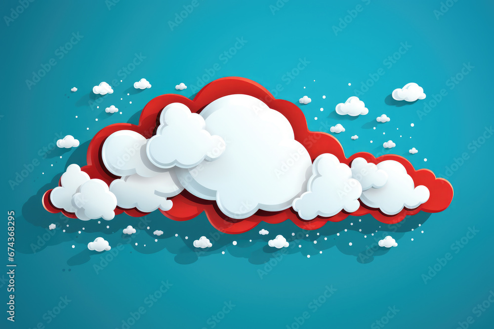 Poster picture capturing group of clouds floating peacefully in sky. this image can be used to depict tranq