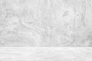 Fototapeta premium background and concrete backdrop and cement shelf showing products in black and gray , empty studio interior and with empty messages background.