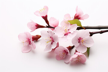 Detailed close-up view of flower blooming on branch. This image can be used to showcase beauty of nature or to illustrate concepts related to growth and renewal.