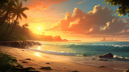 Background image of a quiet seaside atmosphere.