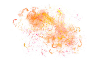 gold and orange galaxy watercolor  stars splashes transparent