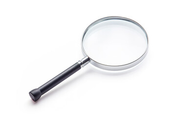 Magnifying glass on white background.