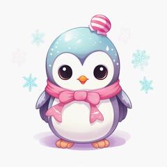 penguin clip art christmas theme