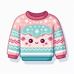 christmas kawaii sweater clipart 